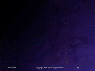 11/13/2006   Copyright 2006 Stuart Wayne Volkow   88
 