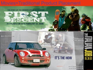 Movies=Traditional Product Placement




                   111
 
