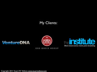 My Clients:




Copyright 2011 Stuart W. Volkow, www.stuartvolkow.com
 