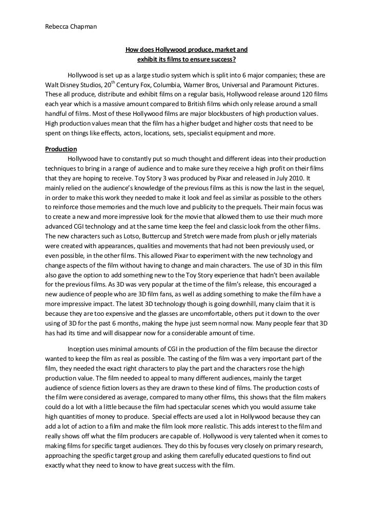 example of an evaluation essay on a movie