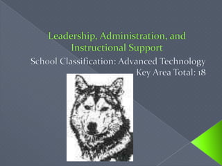 Leadership, Administration, and Instructional SupportSchool Classification: Advanced TechnologyKey Area Total: 18