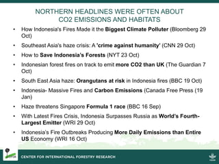 Burning issues: Global and local effects of indonesian haze