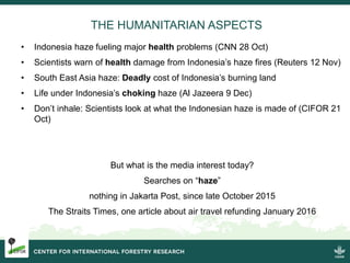Burning issues: Global and local effects of indonesian haze