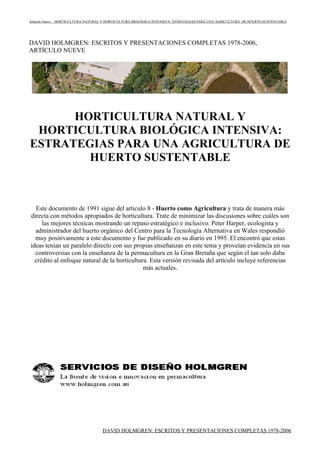 Holmgren, david   horticultura natural y h. biológica intensiva