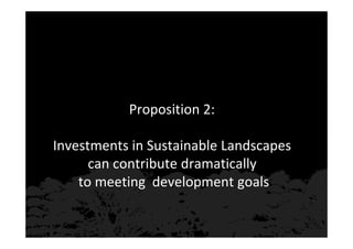 Investing in sustainable landscapes for green returns