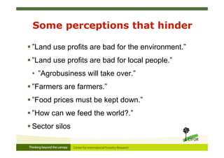 Investing in sustainable landscapes for green returns