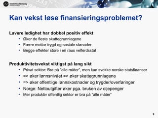 SSBs Erling Holmøy_Norge eldes: Langsiktig økonomisk bærekraft 28.01.14