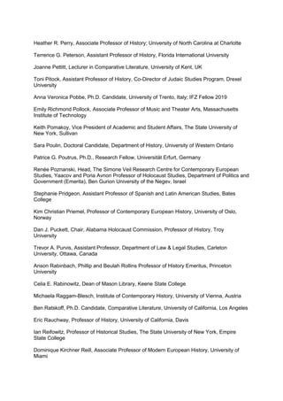 Simone Rabinowitz Holocaust museum politicized | PDF