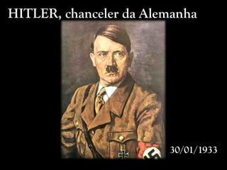 HITLER, chanceler da Alemanha
30/01/1933
 