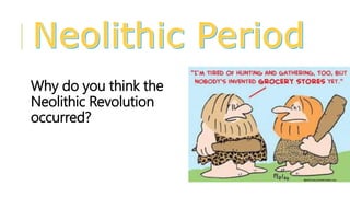 Why do you think the
Neolithic Revolution
occurred?
 