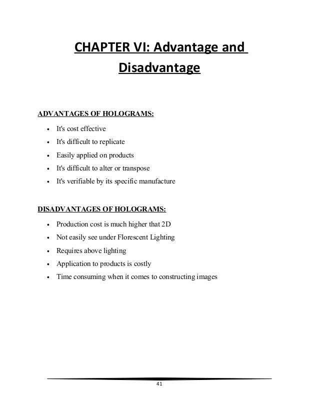 3d And Holographic Imaging Advantages And Disadvantages Images Poster