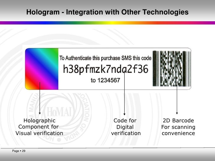 Holograms to authenticate and identify the counterfeit pharma export