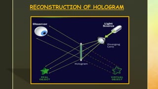 RECONSTRUCTION OF HOLOGRAM
 