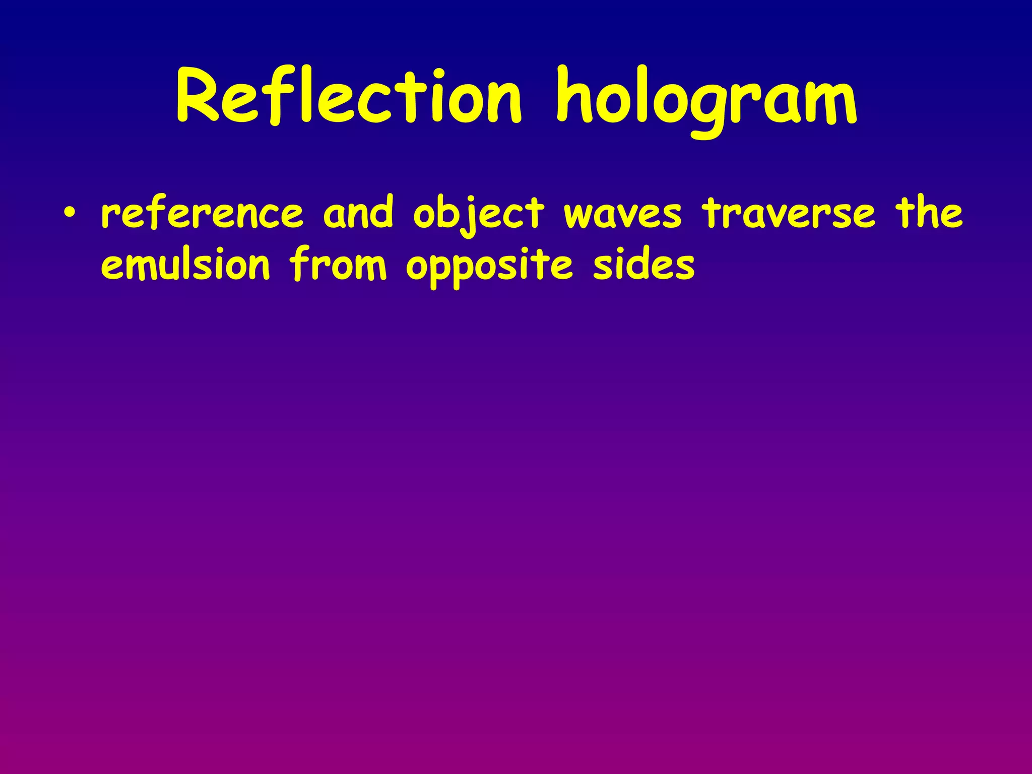 Interfere wavefront of light from a scene with a reference wave 