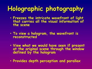 Photograph lacks depth perception or parallax 