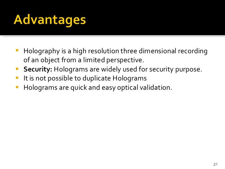 3d And Holographic Imaging Advantages And Disadvantages Images Poster