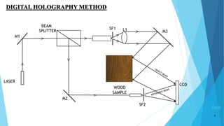 DIGITAL HOLOGRAPHY METHOD
6
BEAM
SPLITTER
SF1 L1 M3
CCD
SF2
LASER
M1
M2
WOOD
SAMPLE
Back
>
>
>
>
>
>
>
 