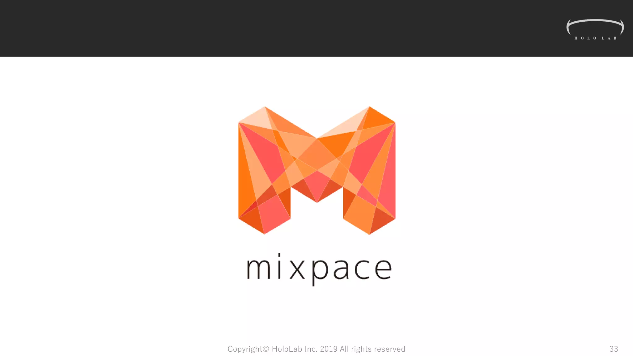 Copyright© HoloLab Inc. 2019 All rights reserved 33
 