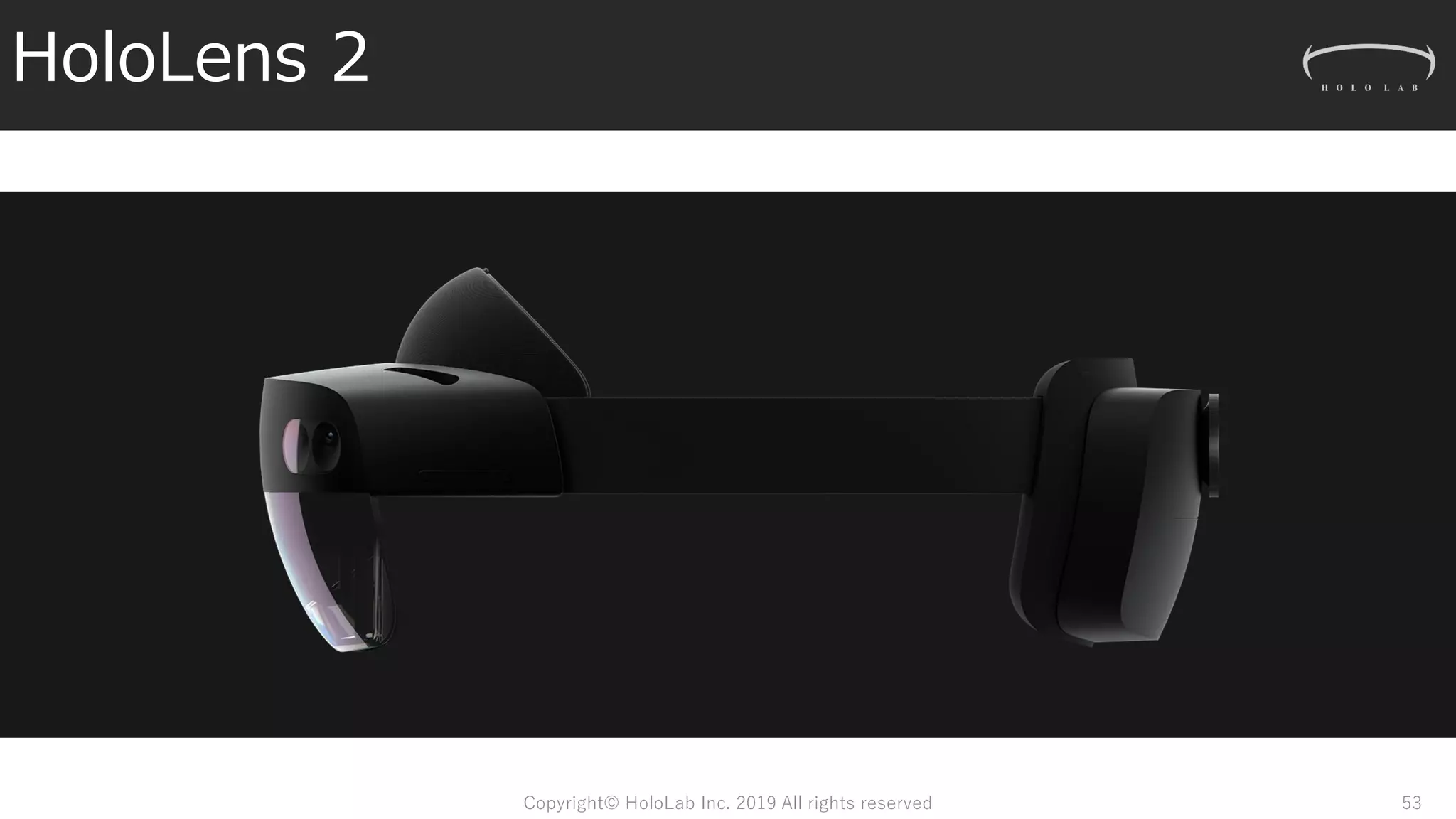HoloLens 2
Copyright© HoloLab Inc. 2019 All rights reserved 53
 