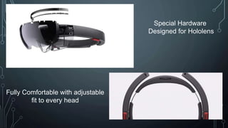 Special Hardware
Designed for Hololens
Fully Comfortable with adjustable
fit to every head
 