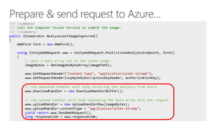 Prepare & send request to Azure…
 