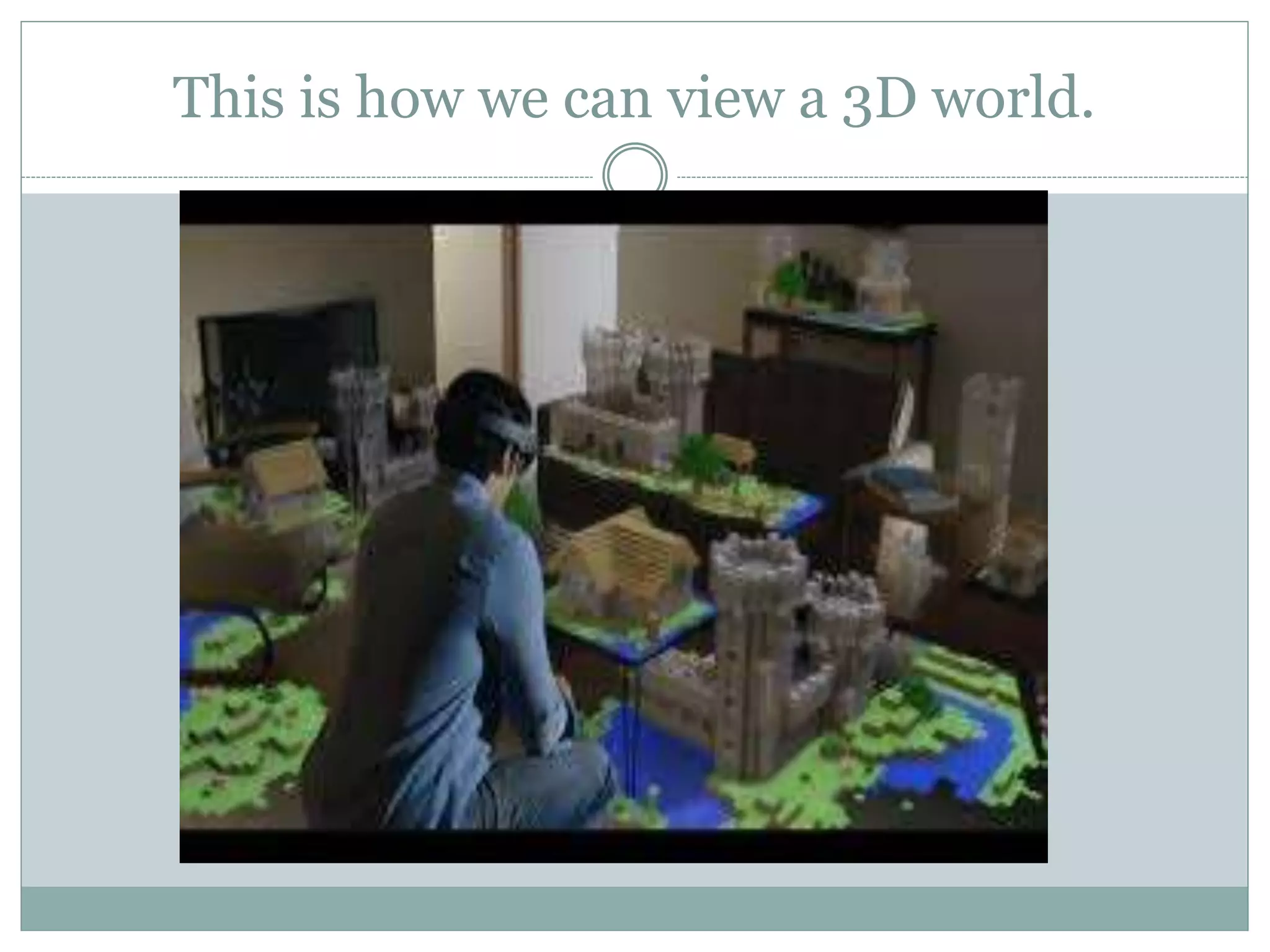 This is how we can view a 3D world.
 