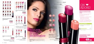 24033
Nude
Beige
24034
Nude
Pink
24035
Perfect
Pink
24036
Vibrant
Pink
24037
Hot
Coral
24038
Real
Red
24039
Dark
Plum
24040
Cream
Chestnut
22526
Blossom
Petal
22540
Red
Devotion
22527
Pink
Passion
22541
Daring
Red
22528
Pink
Mayﬂower
22542
Irresistible
Red
22529
Cranberry
Blush
22543
Total
Nude
22530
Clover
Haze
22545
Beige
Wonder
22532
Pink
Lady
22546
Summer
Tan
22534
Warm
Peach
22549
Maiden
Fawn
22536
Coral
Wave
22550
Chestnut
Glory
22537
Red
Copper
22552
Violet
Fairy
22538
Garnet
Attraction
22553
Purple
Haze
22632
Nude
Bronze
22633
Soft
Coral
22634
Red
Ovation
22635
Trendy
Berry
22636
Soft
Pink
23831
Eternal
Pink
23832
Supreme
Pink
23833
Absolute
Coral
23834
Timeless
Red
23835
Divine
Berry
26569
Vibrant
Almond
26570
Pink
Impact
26571
Striking
Rose
26572
Electric
Red
26573
Deep
Berry
26574
Intense
Cherry
18460AmazingPeach
18465ExplosivePink
20205DramaticRuby
18462
Sensational
Bronze
18460
Amazing
Peach
18461
Spectacular
Nude
18465
Explosive
Pink
18463
Ravishing
Rose
18464
Stunning
Clover
20205
Dramatic
Ruby
20206
Striking
Plum
maquillage 3736 maquillage
ON
ADORE!
Donne de la
couleur comme un
rouge à lèvres
Brille comme un gloss
Tendre comme un baume
L’ESSAYER C’EST
L’ADOPTER!
VOTRE CLASSEMENT*
Rouge à Lèvres Triple Core
Oriﬂame Beauty
Le premier rouge à lèvres Triple Core
au monde à intégrer un baume-soin,
des couleurs chatoyantes et un
brillant à lèvres étincelant. 4 g.
89 DH
49DH
COULEUR,
BRILLANCE
ET SOIN
INCROYABLES!
Aimeriez-vous avoir des lèvres
sublimes et nourries en même
temps?
Alors vous ne pouvez vous tromper avec
notre Rouge à LèvresTriple Core!
On l’adore pour :
• Sa formule 3 en 1, et quel gain de temps!
Couleur, brillance et soin sont au
rendez-vous en un seul produit!
• Une sélection de nuances novatrices
• L’exclusivité – c’est le PREMIER et le SEUL
rouge à lèvresTriple Core au monde!
*Basé sur 941 classements
Il colore bien les lèvres, les hydrate bien,
et les protège.
Fatiha,
Maroc
Crayon à Lèvres Lip Impact
3,9 g.
79 DH
Brillant à Lèvres Éternel
5 ml.
75 DH
Le mannequin porte: Rouge à LèvresTriple Core Oriﬂame Beauty
18465 Explosive Pink, Ombre à Paupières Duo Oriﬂame Beauty
Perfect Match 12429 Grey Lights, Mascara Revelation Oriﬂame Beauty
15052 Black.
Rouge à Lèvres Wonder Colour
Oriﬂame Beauty
4 g.
79 DH
59 DH
Crayon à Lèvres Wonder Colour
0,3 g.
49 DH
35 DH
Brillant à Lèvres Power Shine
5 ml.
69 DH
49 DH
√•Ld«∞AHUˆ–Í¢dØO∂W£ö£OW¥LM`∞uÊ,
∞LFUÊË´MU¥W∞KAHUˆ.
√•Ld«∞AHUˆ
ô±l∞KAHUˆ°ICOV±DU©w¥LJs±sË{lô±l
«∞AHUˆ°bÆW.¥∫∑uÍ´Kv¢JMu∞u§OU£ö£OW
«_°FUœ´UØºW∞KCu¡
ô±l∞KAHUˆ¥FDONU§U–°OW±∏U∞OW,¥bËÂ
±b…©u¥KW≈∞vß∂lßU´U‹
ÆKr∞KAHUˆ°∑dØO∂W≤U´LW¥LJs≈ß∑FLU∞ëØQ•Ld
∞KAHUˆ_∞u«≤ë«∞LdØe…ËîUÅOU¢ë«∞LFU∞πW«∞∑w
¢∑d„«∞AHUˆ•d¥d¥W°HCq«∞çO∑U±Os≥.¥bËÂ
±b…©u¥KW
ÆKr∞KAHUˆ
 