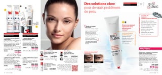  


soins du visage 7372 soins du visage
À tout
âge
Problèmes de peau
Spécial Cernes
Accélérateur Puissant de Circulation
autour desYeux Jour/Nuit
Cette crème- soin concentrée contour
des yeux cible et prévient les cernes.
La Centella améliore la microcirculation
et prévient la réapparition des cernes.
La technologie Micro-Bright™ atténue la
décoloration, améliore la microcirculation
et éclaircit la peau, pour un regard rajeuni.
15 ml.
23381 199 DH
119 DH
NOUVEAU
Crème de Jour et de Nuit
Anti-Acné Bioclinic
30 ml.
23770 240 DH
Taches Brunes
Sérum de Nuit
Fade Away Bioclinic
30 ml.
24191 250 DH
Spécial acné d’adulte
Hyper-pigmentation
Regardez Bioclinic
de plus près
Téléchargez un code QR de lecture
d’application sur votre smartphone puis
scannez le code. Ou bien consultez
www.oriﬂame.com/bioclinic
L’équipe de scientiﬁques
spécialistes de la peau auprès
d’Oriﬂame ﬂoute la frontière
entre la cosmétique et la
parapharmacie, pour
parvenir à des résultats
encourageant les
mécanismes de défense
naturels de la peau.
Des solutions choc
pour de vrais problèmes
de peau
CERNES EN SEULEMENT
8 SEMAINES*
* Représentation visuelle du résultat possible
”Quelle est l’origine
des cernes?
Lorsque les vaisseaux sanguins
autour des yeux faiblissent, des
pigments sanguins peuvent
apparaître et former des
cernes. L’Accélérateur de
Circulation Bioclinic estompe
cette pigmentation et
améliore la microcirculation.
Issu de tests cliniques,
efﬁcacité testée et prouvée”.
Écran Bouclier Défense
IP 45 Bioclinic
30 ml.
24882 280 DH
 Crème de Jour Anti-
Rougeurs Bioclinic
Cette crème de Jour à la base
neutralisante jaune clair réduit
instantanément les rougeurs
cutanées du visage. Contient de
l’Aescine et un indice IP 15. 30 ml.
22454 280 DH
199 DH
 Soin de Nuit Anti-rougeurs
Bioclinic
Cette crème concentrée de nuit
réduit les rougeurs et répare les
pores dilatés. 30 ml.
22449 280 DH
199 DH
Relâchement de la peau
Problèmes de peau Problèmes de peau
Cible les rougeurs  les vaisseaux
dilatés
Effet lifting
immédiat
Une peau liftée
et plus ferme
pendant que
vous dormez
Réduit
instantanément
les rougeurs
Atténue
fortement
les
rougeurs
 Concentré de Jour Bioclinic
Lifting Power
Crème concentrée de Jour liftante au
Rétinol Pur. Contient un IP15 pour
activer les mécanismes de défense de
la peau exposée au soleil. Formulé
spécialement pour cibler le
relâchement de la peau, ce concentré
retend l’épiderme et procure un effet
lifting durable. 30 ml.
21353 280 DH
199 DH
 Réparateur de Nuit Bioclinic
Lifting Super Riche
Cette crème de nuit gommante et
nourrissante au Rétinol Pur, agit au
niveau cellulaire pour lifter en
profondeur la peau relâchée. 30 ml.
21356 280 DH
199 DH
APRÈSAVANT
Avez-vous essayé
notre soin ultra
efﬁcace anti-
cernes?
SPÉCIALEMENT
FORMULÉ pour
protéger la peau
délicate sous les yeux,
estomper cernes et
rougeurs pour un
effet jeunesse.
1ÈRE
LIGNE DE
PRODUITS
COSMECÉUTIQUES ORIFLAME
UNEPEAUSUBLIME
INFORMATIONCOMPOSANTS
– DrAlain Mavon,diplômé,
Directeur de la Recherche
Bioclinic
´öÃ«∞MNU¸Ë«∞KOq±∫He∞LMDIW«∞FOMOs,¥º∑Nb·Ë
¥H∑`«∞NUô‹«∞ºuœ«¡Ë¥LMl™Nu¸≥U±πbœ«
Ød¥r«∞KOq±dØe,¥IKq«∞∑KuÊ´∞v±º∑uÈ
«∞ªKOWË¥≠∑`∞uÊ«∞∂Ad….¥∫∑uÍ´∞v
•Li«∞b¥u¥„,«∞LOö≤OsË«∞Hö≠u≤u¥œ
∞LENd√Ø£d®∂U°U.«∞∂Il«∞GU±IW¢B∂`≠U¢∫W
°Fb£LU≤OW√ßU°Ol±s«ùß∑FLU‰«∞Lº∑Ld
Ød¥r«∞MNU¸Ë«∞KOq¥MEn«∞LºU±U‹
¥º∑Nn•V«∞A∂U»Ë¥FLq´∞v≈“«∞W
¬£U¸≥U
Ød¥r«∞MNU¸°OuØKMOJ,«î∑∂dßd¥d¥U∞∑∫ºOs
Ë¢u•Ob∞uÊ«∞∂Ad….£MUzw«∞HFU∞OWùß∑Nb«·
«∞∂Il«∞GU±IWË¢πb¥b«∞ªö¥U∞∑H∑O∫NU.
¥∫∑uÍ´∞v´U±q´U‰¥∫Lw«∞∂Ad…±s√®FW
«∞ALf.¥MUßV§LOl«_´LU¸Ë√≤u«Ÿ«∞∂Ad….
¥º∑FLq√¥CUØu«Æw±s«∞ALf
±dØe«∞MNU¸¥∫Lw¬∞OWœ≠UŸ«∞∂Ad…
«∞D∂OFw,Ë¥∫Lw{b≈ß∑dîU¡«∞πKb
Ød¥r∞KMNU¸¥ÆKq±s™Nu¸≈•Ld«¸«∞u§ë
´öÃ∞OKw¥IKq±s™Nu¸«∞FdË‚
«∞•Ld«¡°U∞u§ë±FU∞Z∞OKw∞K∂Ad…∞∑DFOLNU´Kv±º∑uv
«∞ªö¥U
 