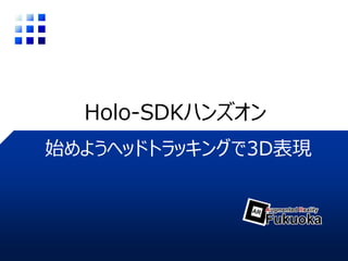 Holo-SDKハンズオン
始めようヘッドトラッキングで3D表現
 