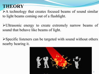 Holosonic audio spot light seminar ppt | PPT