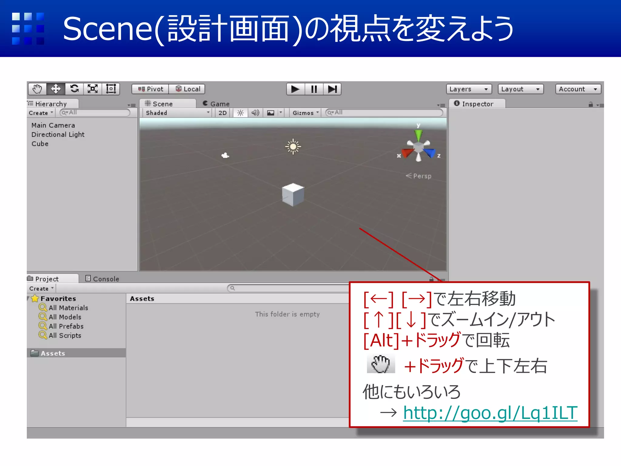 オブジェクトの位置・向き・サイズを調整
クリックして選択
移動 回転 拡大・縮小
 