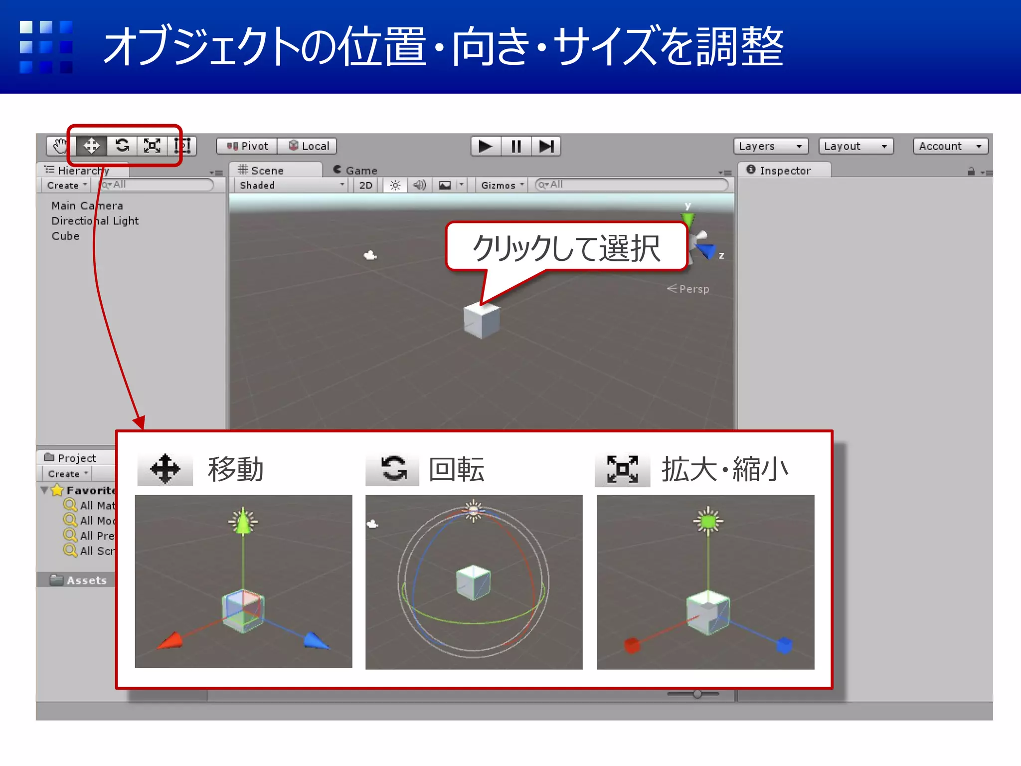 実行してみよう
クリックして実行
クリックして終了
カメラから見た空間
 
