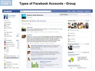 Types of Facebook Accounts - Group 