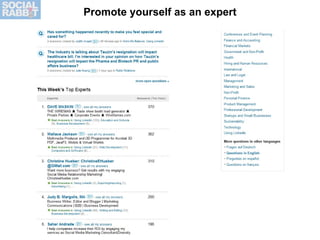 Promote yourself as an expert 