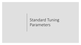Standard Tuning
Parameters
 
