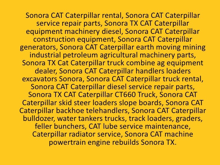 HOLT CAT Sonora Caterpillar dealer for Cat equipment sales, service