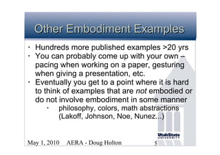 Embodied Cognition & Enactivism: Implications for Education | PDF