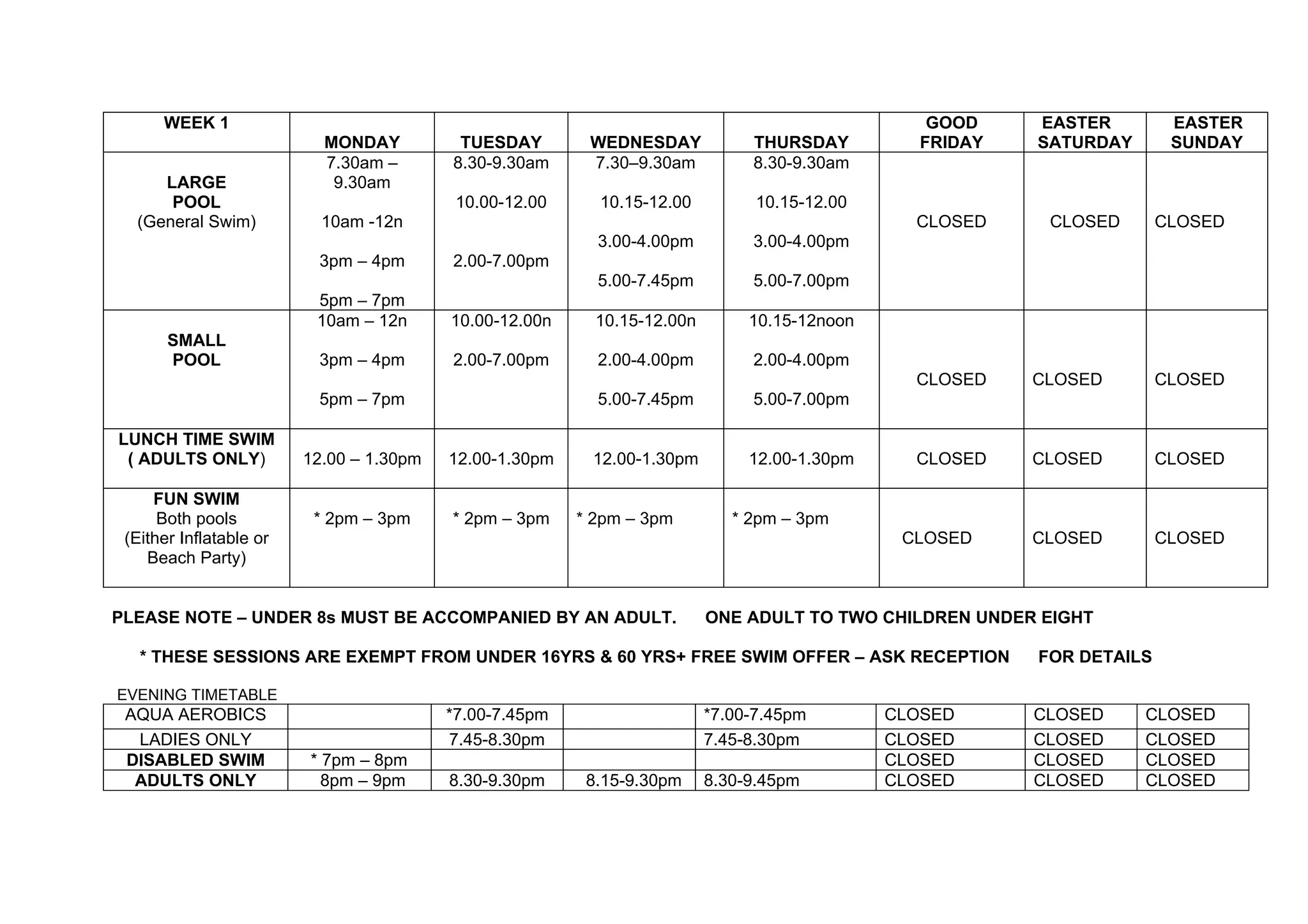 Holt Park Easter 09 Swim
