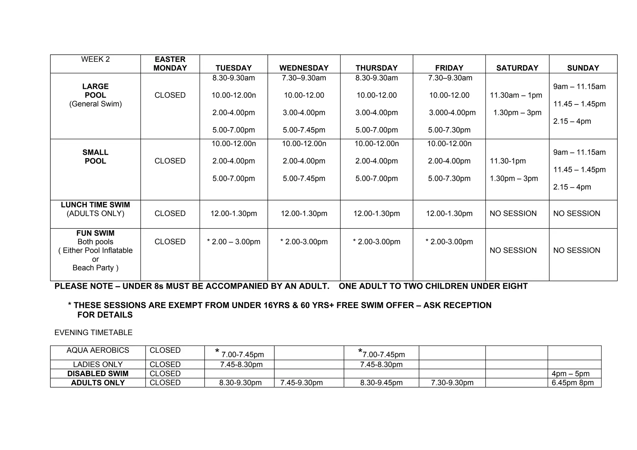 Holt Park Easter 09 Swim