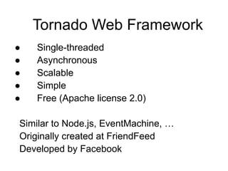 Asynchronous web-development with Python | PPT