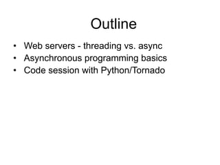 Asynchronous web-development with Python | PPT