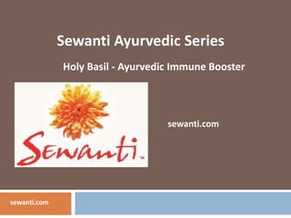 Sewanti Ayurvedic Series
Holy Basil - Ayurvedic Immune Booster
sewanti.com
sewanti.com
 