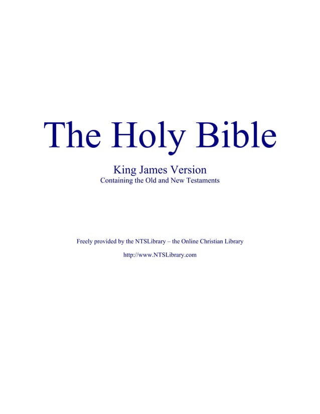 READ THE BIBLE ONLINE KJV visual data 2