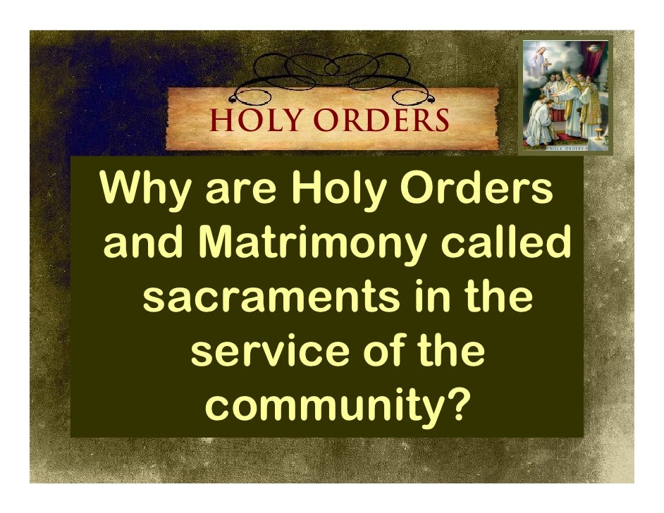 Holy orders
