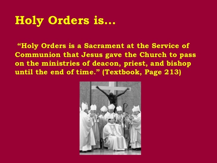 Holy Orders