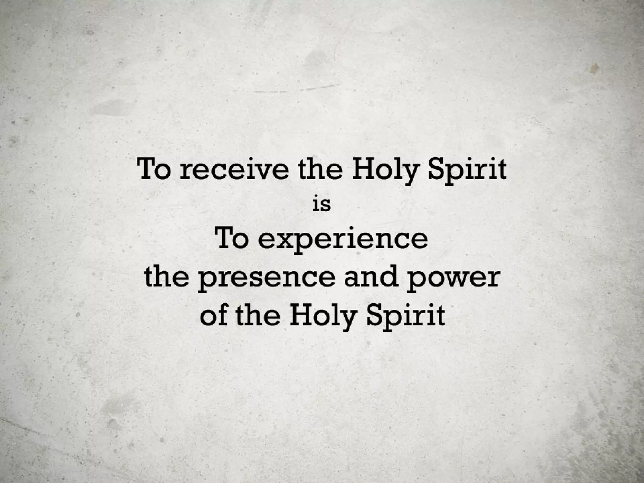 The Holy Spirit