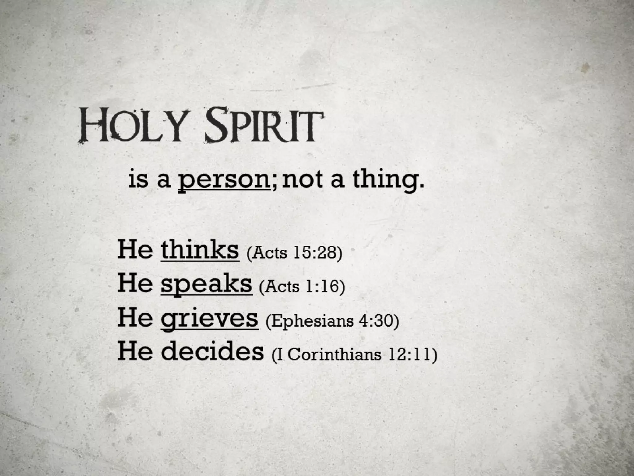 The Holy Spirit