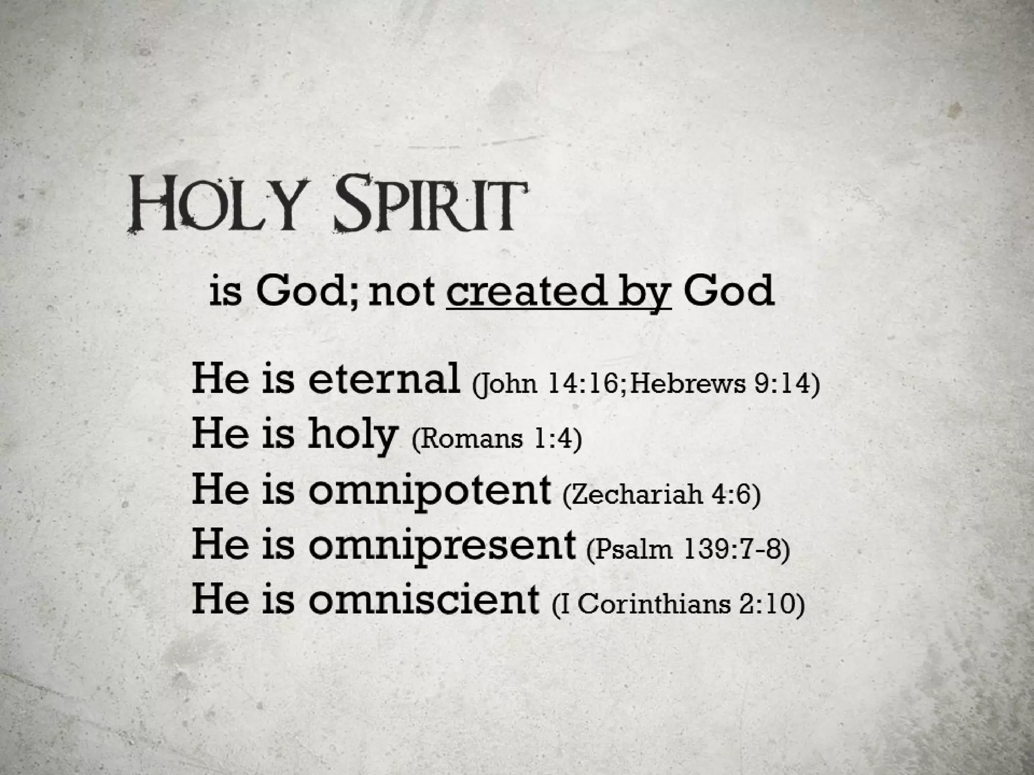 The Holy Spirit