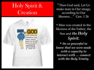  Holy Spirit – Receiving the Latter Rain Holy Spirit in the Old Testament “In the beginning God created the heavens and the earth. The earth was without form and void; … And the Spirit of God was hovering over the face of the waters.” Gen. 1 : 1, 2The Holy Spirit was involved in the Creation. 