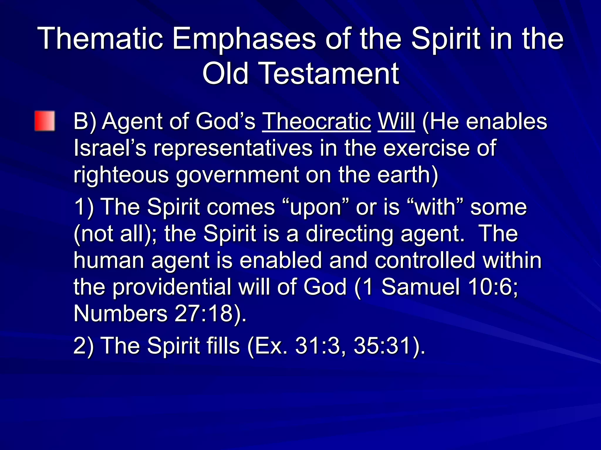 Holy Spirit in Old Testament | PDF